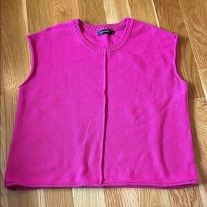 Merokeety Pink Sleeveless Sweater Top XL